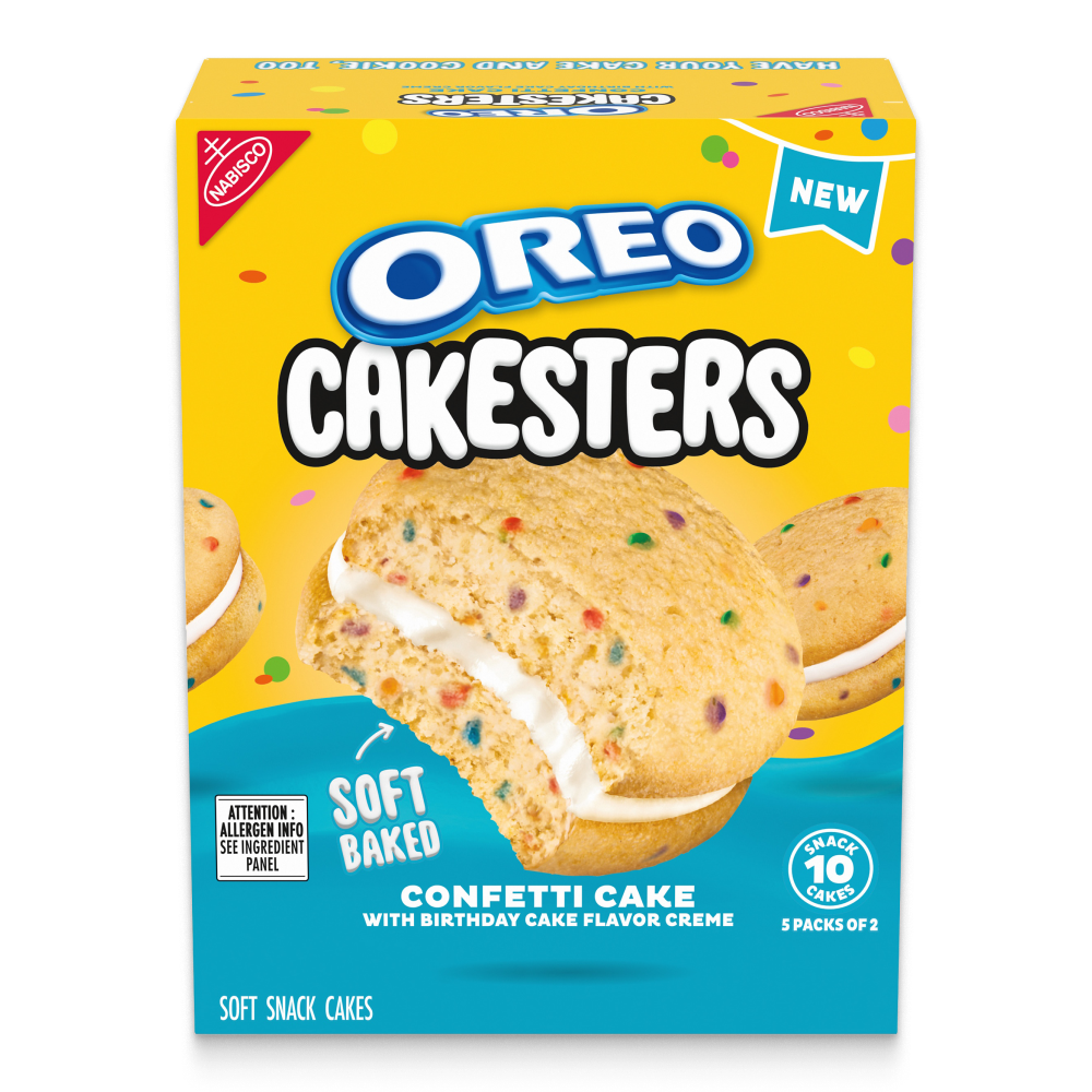 Cakesters Confetti Cake Soft Snack Cakes, Snack Packs M6