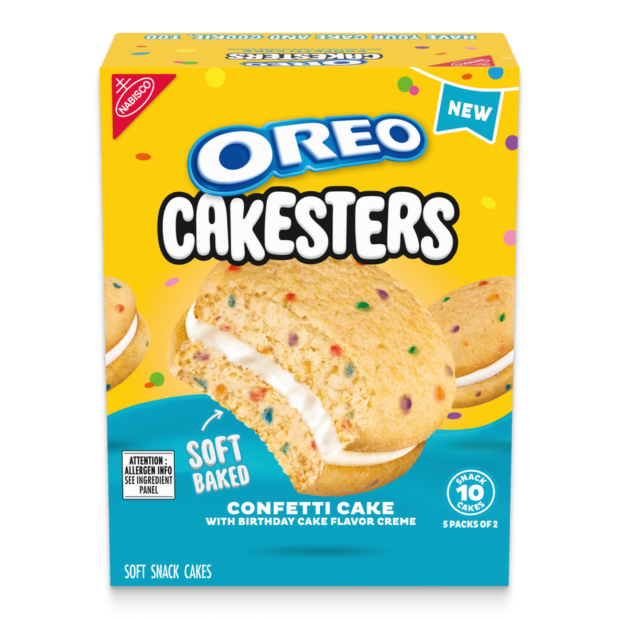 Cakesters Confetti Cake Soft Snack Cakes, Snack Packs M6