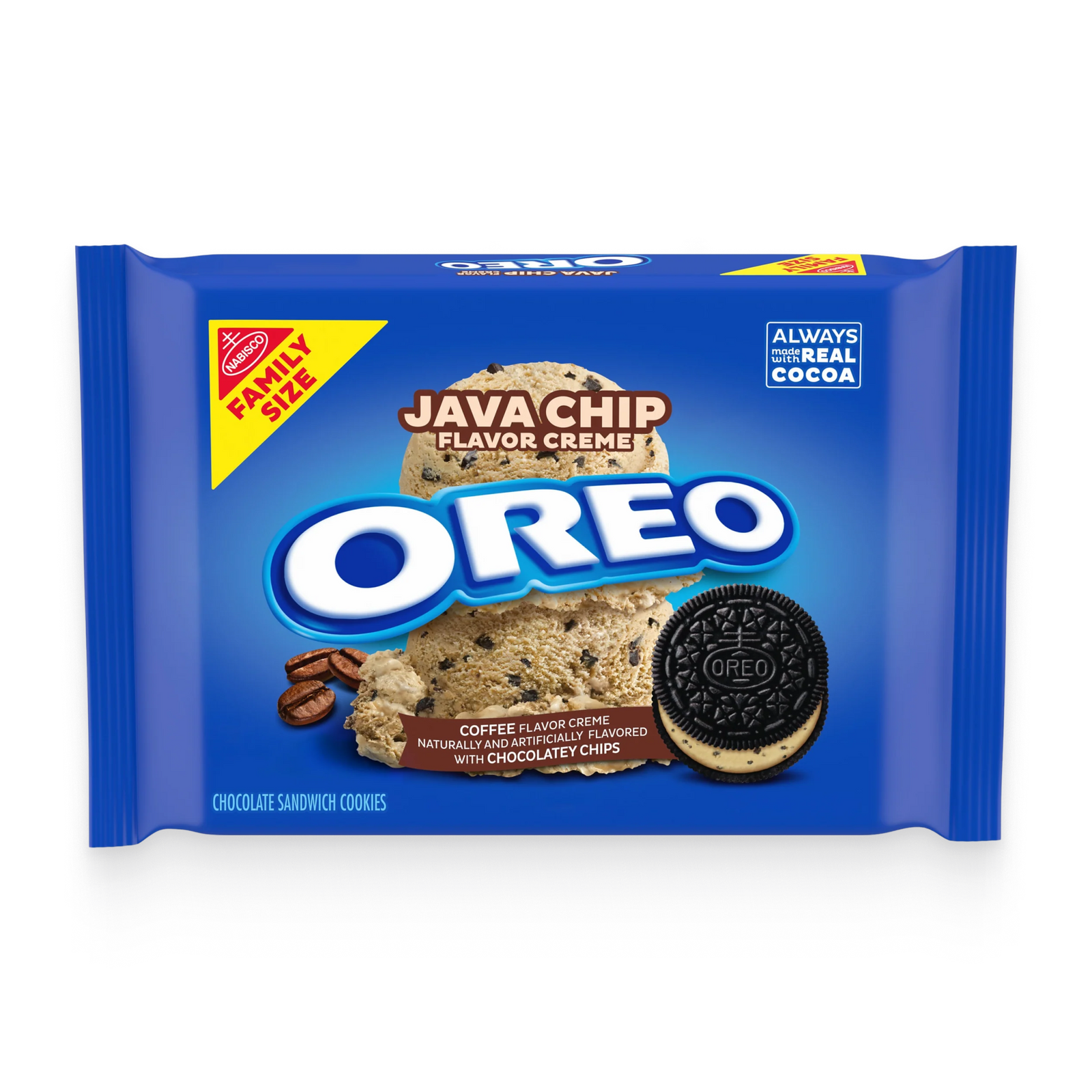 Java Chip Creme Chocolate Sandwich Cookies, Family Size N2