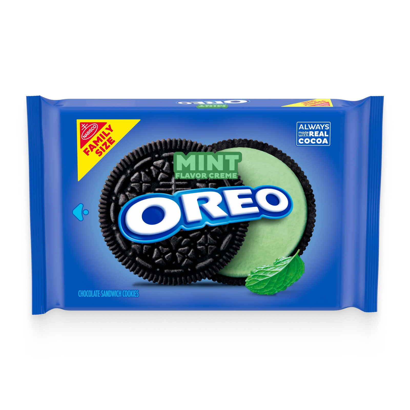 Mint Creme Chocolate Sandwich Cookies, Family Size N1