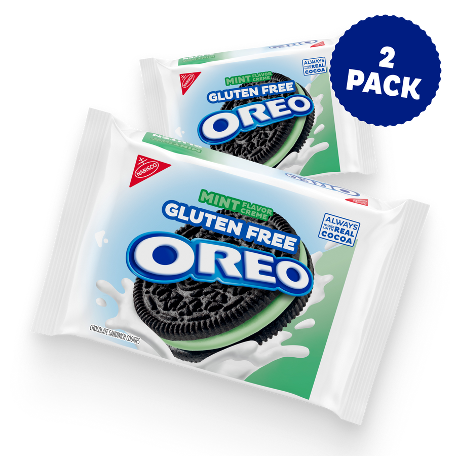 Gluten Free Mint Creme Chocolate Sandwich Cookies, 2 Pack M4