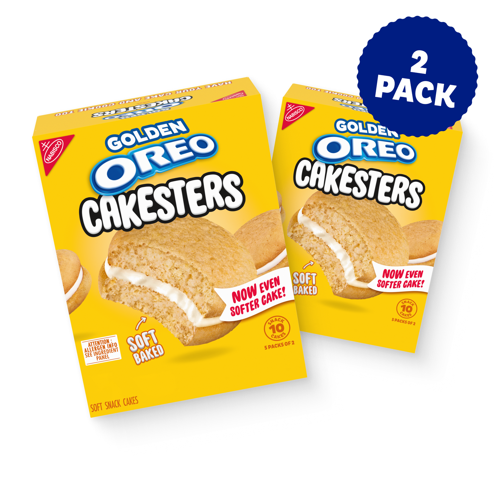Golden Cakesters Soft Snack Cakes, Snack Packs, 2 Pack R2