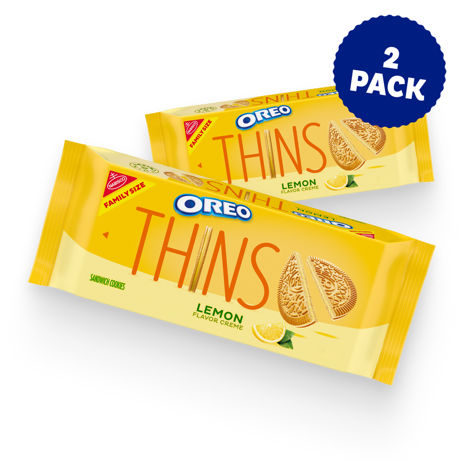 Thins Lemon Creme Sandwich Cookies, Family Size, 2 Pack N4