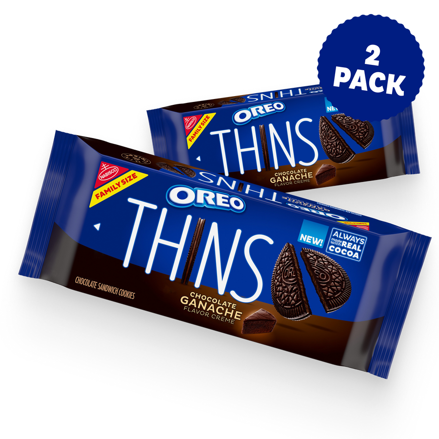 Thins Chocolate Ganache Creme Sandwich Cookies, Family Size, 2 Pack P3
