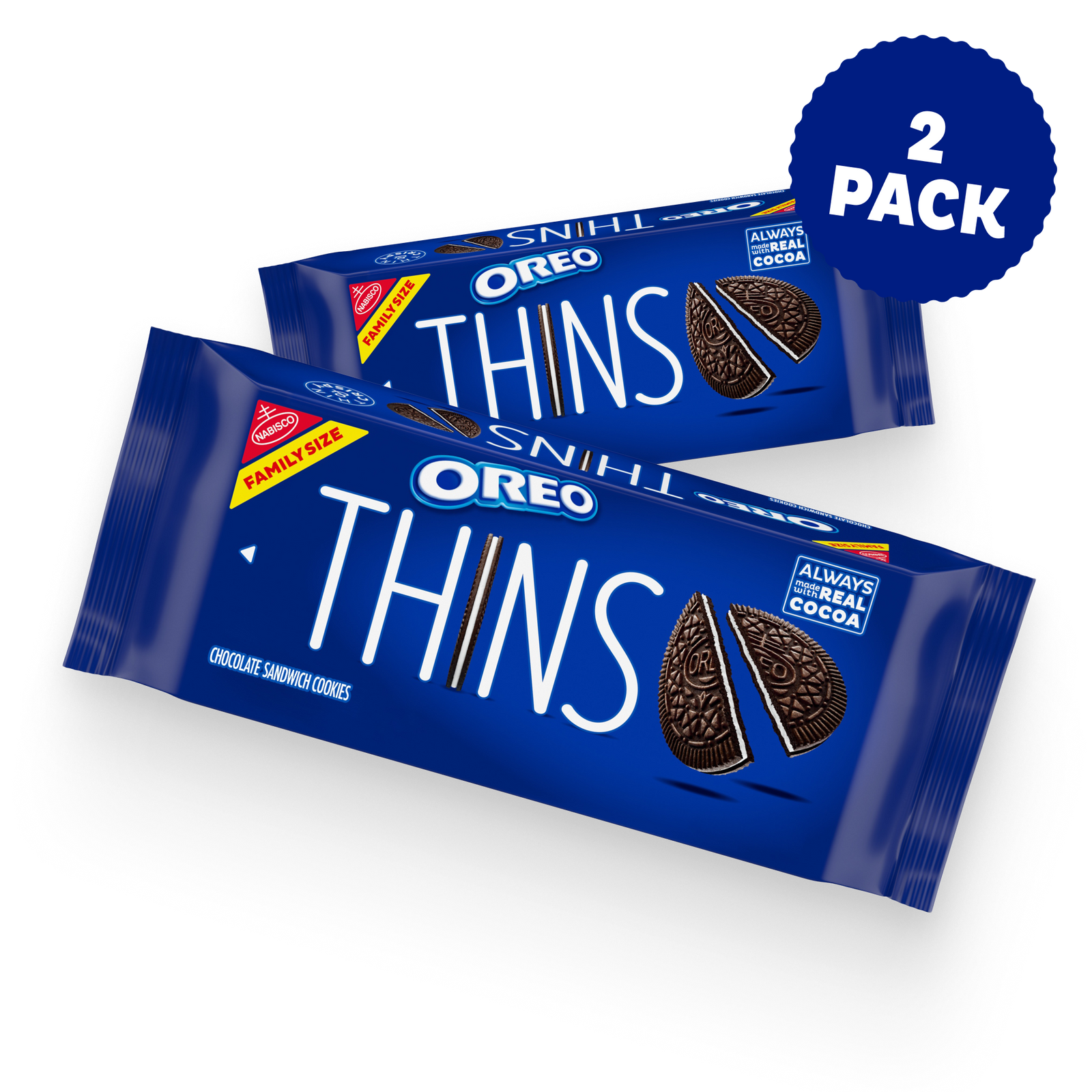 Thins Chocolate Sandwich Cookies, Family Size, 2 Pack O6