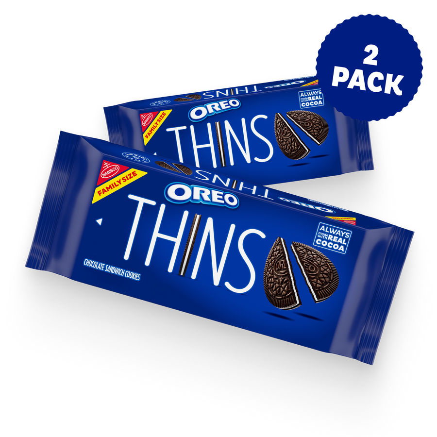 Thins Chocolate Sandwich Cookies, Family Size, 2 Pack O6