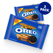 Toffee Crunch Creme With Sugar Crystals Chocolate Sandwich Cookies, Family Size, 2 Pack P2