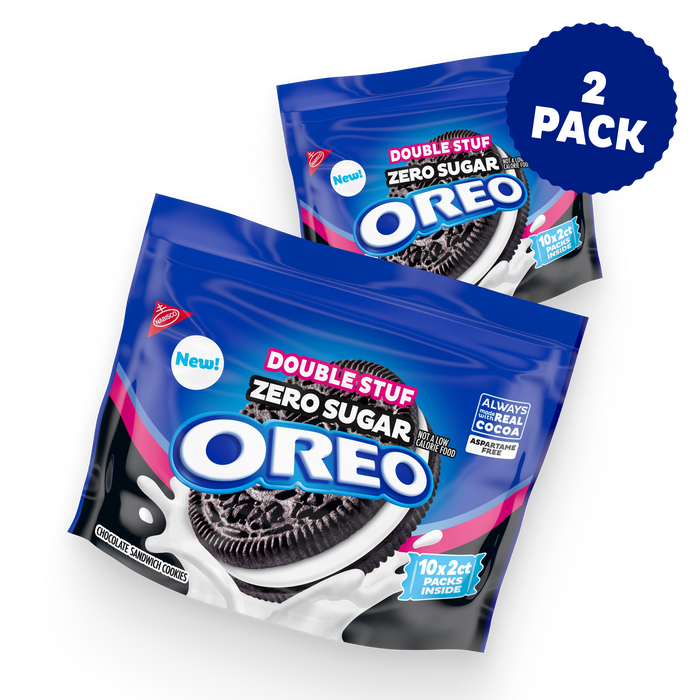Zero Sugar Double Stuf Chocolate Sandwich Cookies, Snack Packs, 2 Pack N1