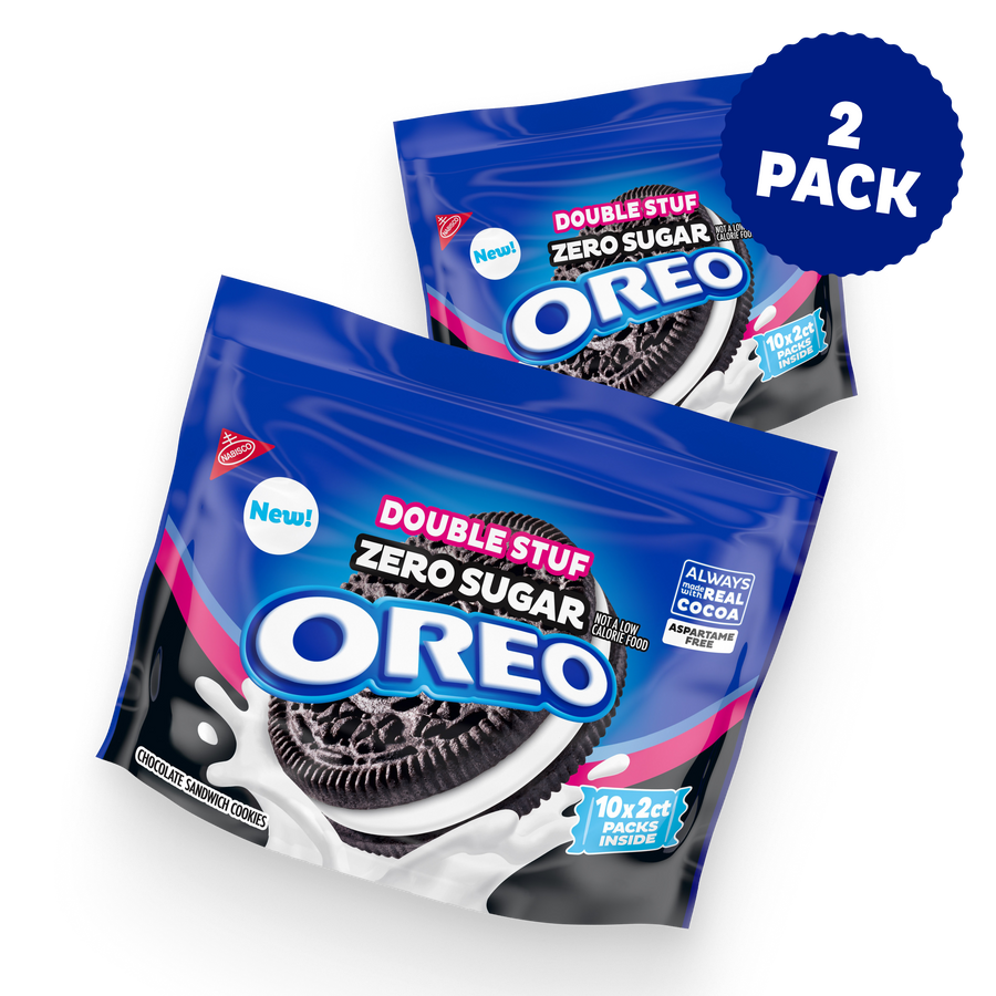 Zero Sugar Double Stuf Chocolate Sandwich Cookies, Snack Packs, 2 Pack N1