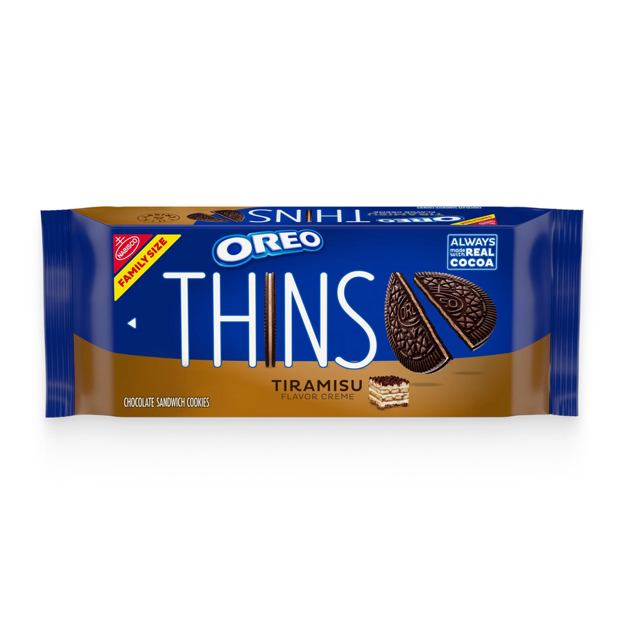 Thins Tiramisu Creme Chocolate Sandwich Cookies, Family Size P1