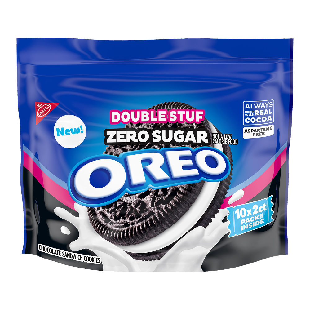Zero Sugar Double Stuf Chocolate Sandwich Cookies, Snack Packs O3