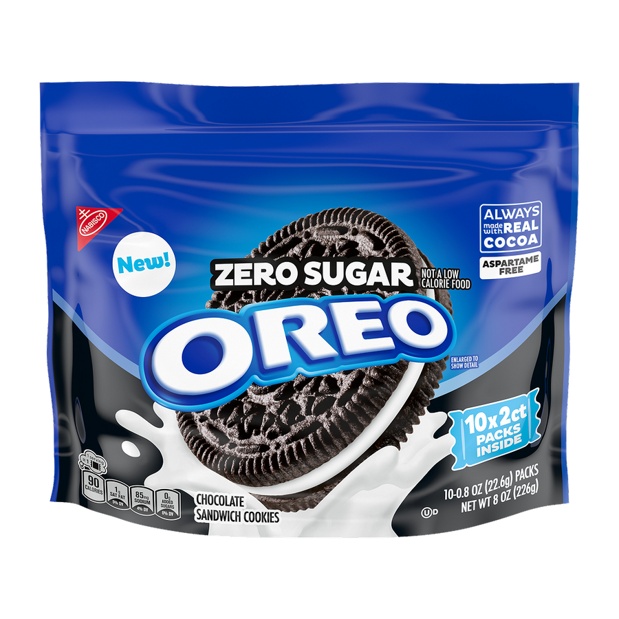 Zero Sugar Chocolate Sandwich Cookies, Snack Packs M8